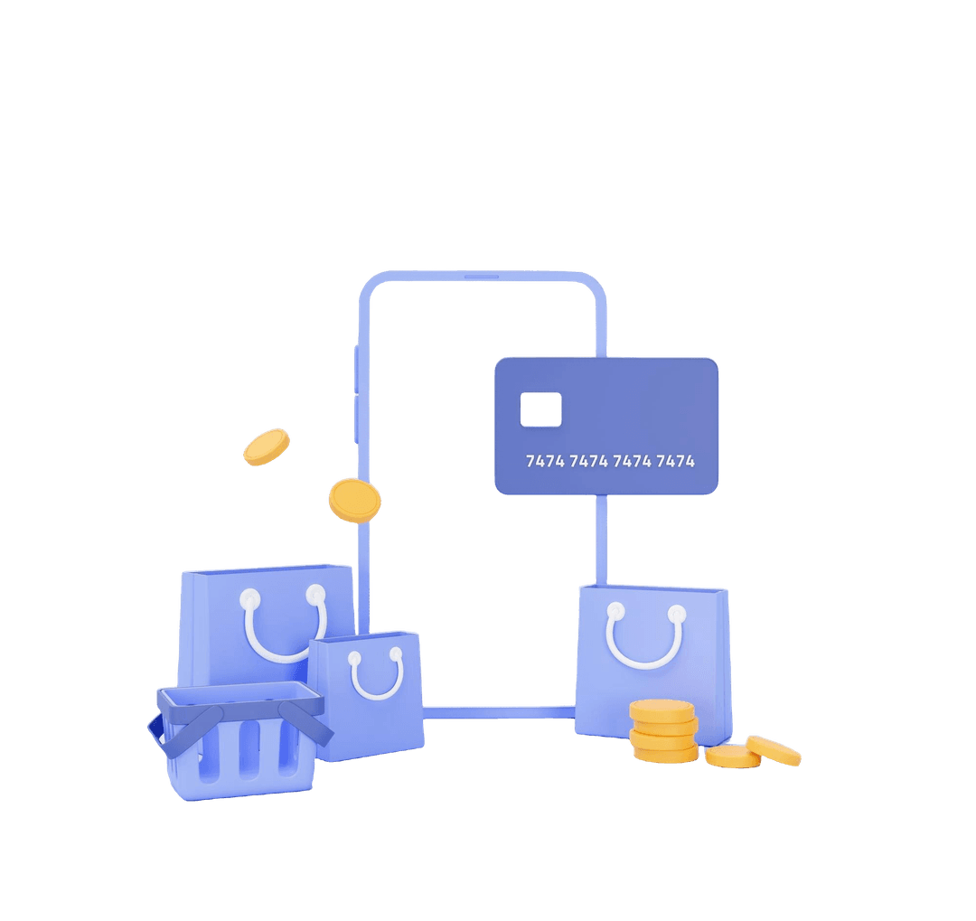 Online Shopping Illustration - E-commerce Header Background